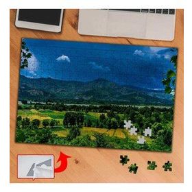 8E120 Mavi Gökyüzü ve Ağaçlı Arazi 240 Parça Puzzle Yapboz Tablo