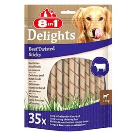 8in1 190 gr Delights Beef Twisted Sticks Burgu Çubukları