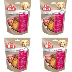 8in1 4x80 gr Fillets Pro Skin ve Coat Keten Tohuğumu Yağı Aromalı Köpek Ödülü