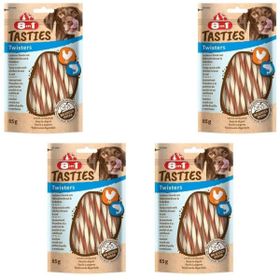 8in1 4x85 gr Tasties Twisters Tavuklu Balıklı Burgu Köpek Ödülü
