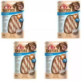8in1 4x85 gr Tasties Twisters Tavuklu Balıklı Burgu Köpek Ödülü