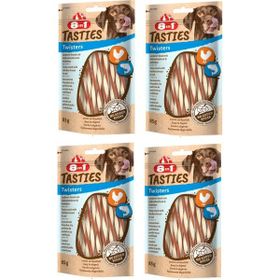 8in1 4x85 gr Tasties Twisters Tavuklu Balıklı Burgu Köpek Ödülü