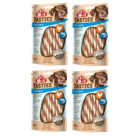 8in1 4x85 gr Tasties Twisters Tavuklu Balıklı Burgu Köpek Ödülü
