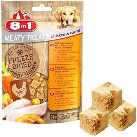 8in1 50 gr Köpek Dondurularak Kurutulmuş Tavuklu ve Havuçlu Ödül
