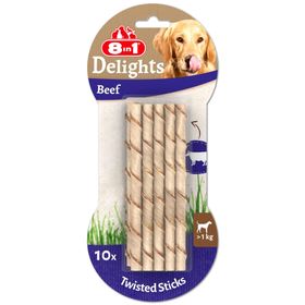 8in1 55 gr Delights Beef Twisted Sticks Burgu Çubukları