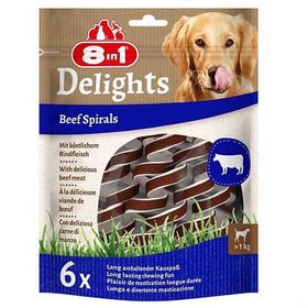 8in1 6x60 gr Delights Smart Spirals Biftekli Burgu Köpek Ödülü