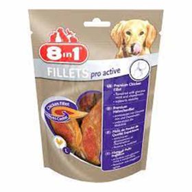 8in1 80 gr Poch Fillets Pro Active Tavuklu Glikozamin Katkılı Köpek Ödülü