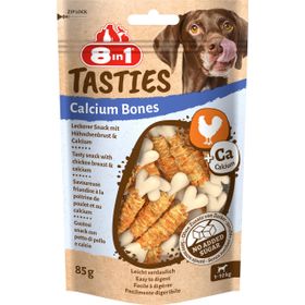 8in1 85 gr Tasties Calcium Bones Tavuk Sargılı Kemik Köpek Ödülü