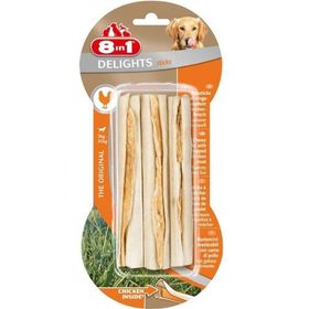 8in1 Delights Bones 75 gr 3'lü Köpekler için Tavuklu Ağız Bakım Kemiği
