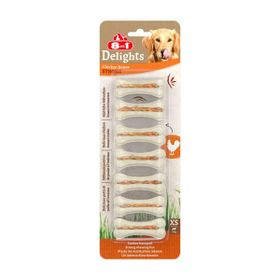 8in1 Delights Bones Small 7'li XS Köpekler için Tavuklu Ağız Bakım Pres Kemik