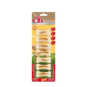 8in1 Delights Bones Small 7'li XS Köpekler için Tavuklu Ağız Bakım Pres Kemik