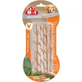 8in1 Delights Chicken Twisted Sticks 10x55 gr Köpek Ödülü