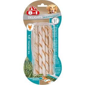 8in1 Delights Pro Dental Twisted Sticks Tavuklu 55 gr 10'lu Köpek Ödülü