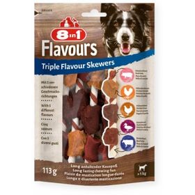 8in1 Flavours Skewer Bites 3x100 gr Köpek Ödülü