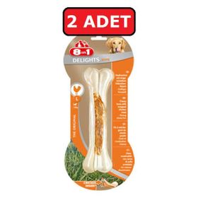 8in1 Kemik Delights Strong Tavuklu L 2 Adet 130 gr Köpek Ödül