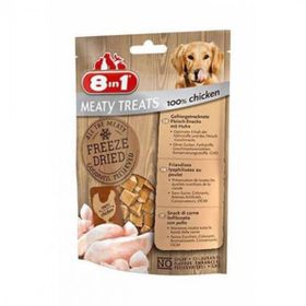 8in1 Meaty Treats 50 gr Dondurularak Kurutulmuş Tavuk Köpek Ödülü