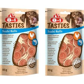 8in1 Tasties Sushi Rolls Tavuk ve Balıklı 2x85 gr Köpek Ödülü