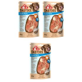 8in1 Tasties Sushi Rolls Tavuk ve Balıklı 3x85 gr Köpek Ödülü
