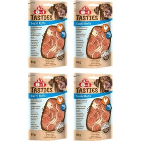 8in1 Tasties Sushi Rolls Tavuk ve Balıklı 4x85 gr Köpek Ödülü