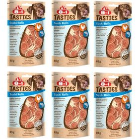 8in1 Tasties Sushi Rolls Tavuk ve Balıklı 6x85 gr Köpek Ödülü