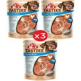 8in1 Tasties Sushi Rolls Tavuklu Balıklı 3x85 gr Köpek Ödülü