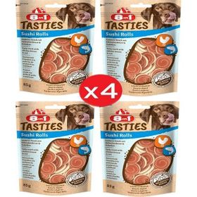 8in1 Tasties Sushi Rolls Tavuklu Balıklı 4x85 gr Köpek Ödülü