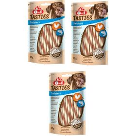 8in1 Tasties Twisters Tavuk Ve Balıklı 3x85 gr Köpek Ödülü