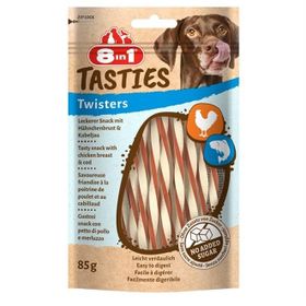 8in1 Tasties Twisters Tavuklu Balıklı Burgu 85 gr Köpek Ödülü