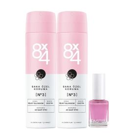 8x4 No.3 Velvet Blossom 2x150 ml Kadın Sprey Deodorant