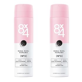 8x4 No.3 Velvet Blossom 2x150 ml Kadın Sprey Deodorant