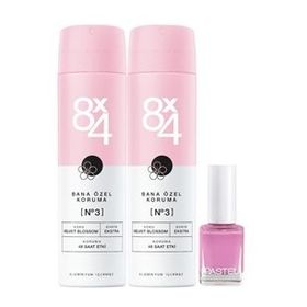 8x4 No.3 Velvet Blossom 2x150 ml Kadın Sprey Deodorant