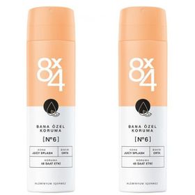 8x4 No.6 Juicy Splash 2x150 ml Kadın Sprey Deodorant