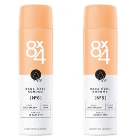 8x4 No.6 Juicy Splash 2x150 ml Kadın Sprey Deodorant