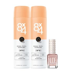 8x4 No.6 Juicy Splash 2x150 ml Kadın Sprey Deodorant