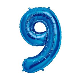 9 Rakam Grabo Mavi 100 cm Folyo Balon