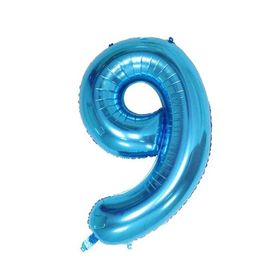 9 Rakam Grabo Mavi 100 cm Folyo Balon