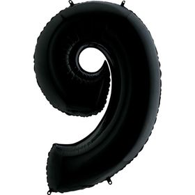9 Rakam Siyah 100 cm Folyo Balon