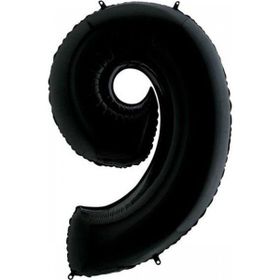 9 Rakam Siyah 100 cm Folyo Balon
