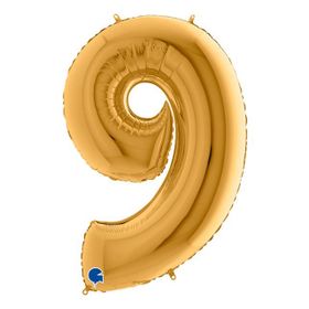 9 Rakamı Grabo Gold Folyo Balon