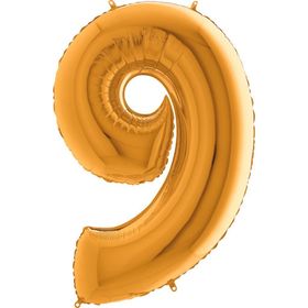 9 Rakamı Grabo Gold Folyo Balon
