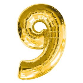 9 Rakamı Grabo Gold Folyo Balon