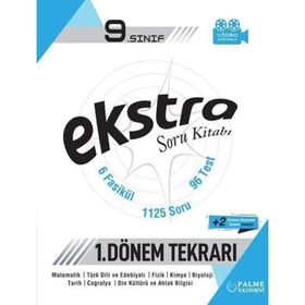 9. Sınıf 1. Dönem Tekrarı Ekstra Soru Bankası Palme Yayınları