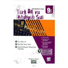 9. Sınıf Anadolu Lisesi Türk Dili ve Edebiyatı Soru Bankası Çap Yayınları