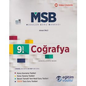 9. Sınıf Coğrafya Güncel Msb Modüler Soru Bankası Eğitim Vadisi Yayınları