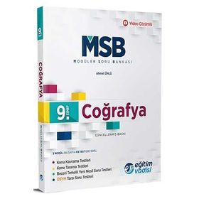 9. Sınıf Coğrafya Güncel Msb Modüler Soru Bankası Eğitim Vadisi Yayınları