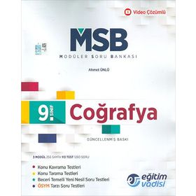 9. Sınıf Coğrafya Güncel Msb Modüler Soru Bankası Eğitim Vadisi Yayınları