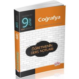 9. Sınıf Coğrafya Öğretmenin Ders Notları Editör Yayınları