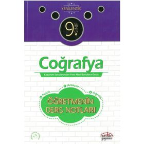 9. Sınıf Coğrafya Öğretmenin Ders Notları Editör Yayınları