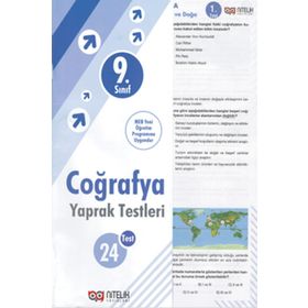 9. Sınıf Coğrafya Yaprak Testleri Nitelik Yayınevi