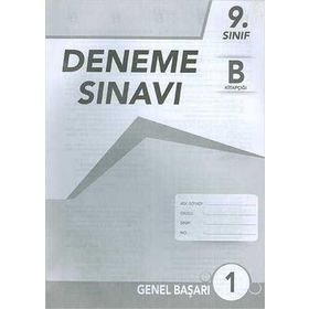 9. Sınıf Deneme Sınavı B Kitapçığı Testfen Yayınları